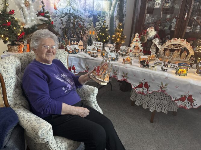 A Christmas village, German and American traditions